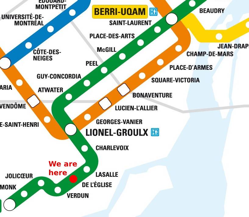 Metro map of Montreal